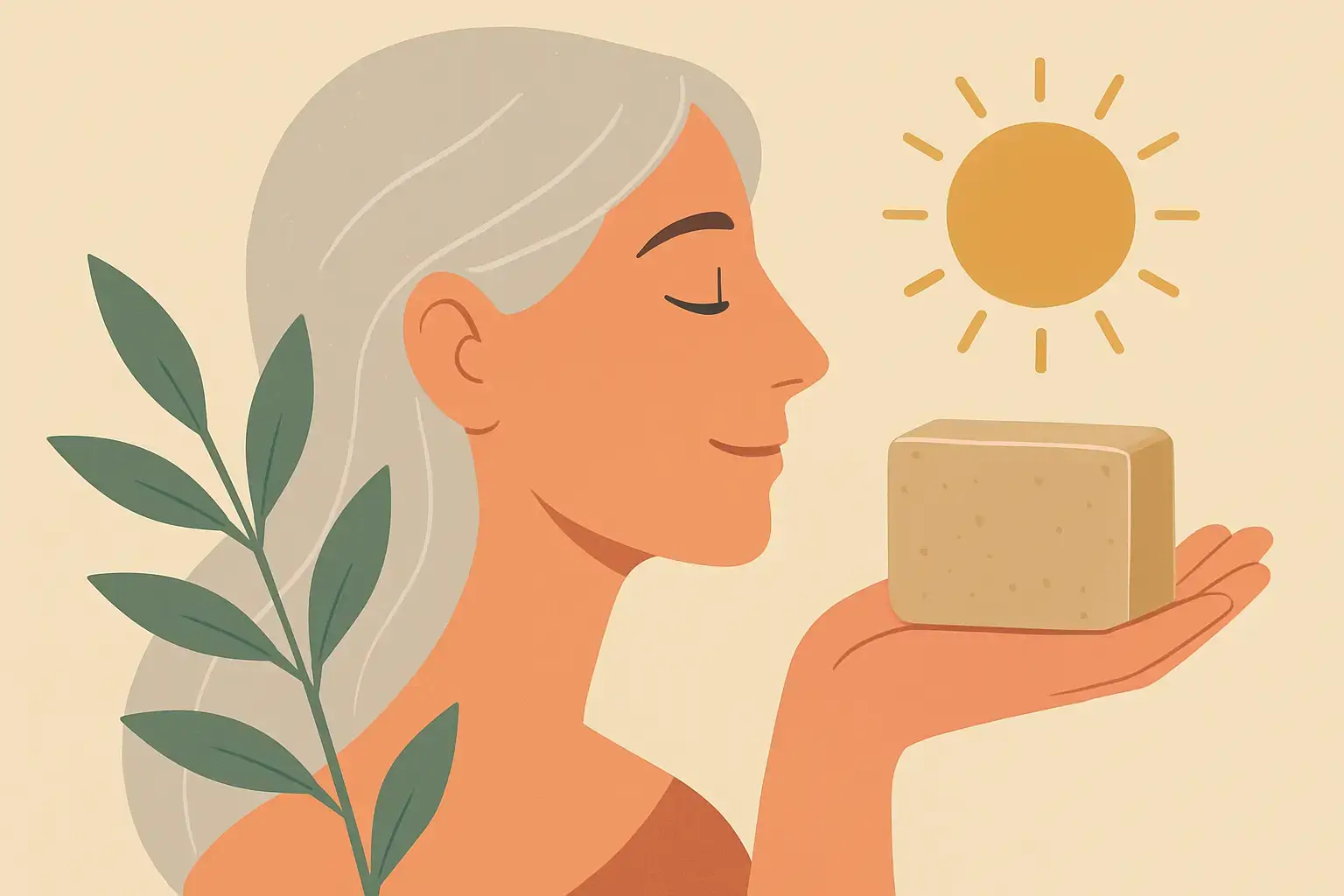 Natural soap for perimenopause skin that calms