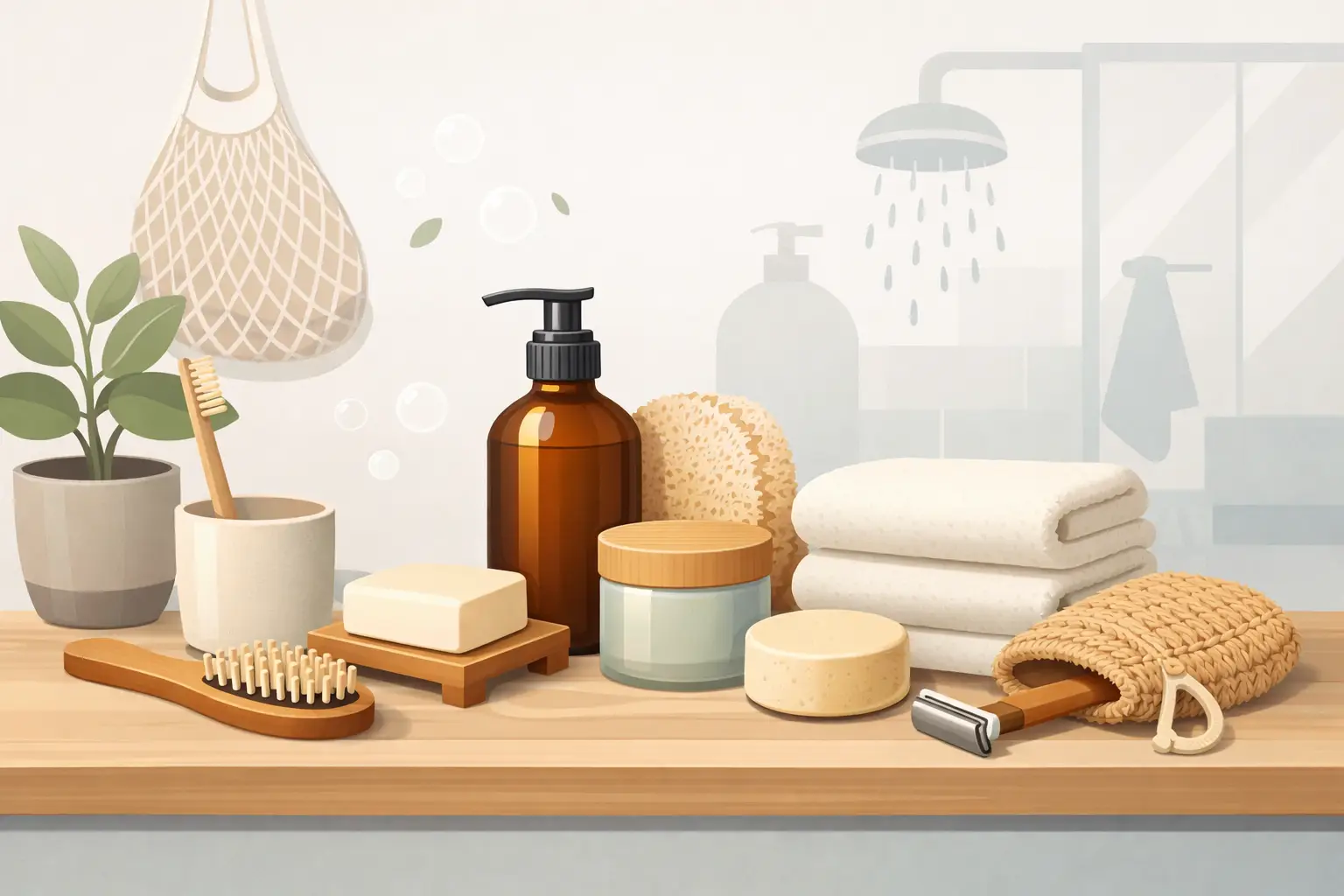 Guide to a Plastic Free Bathroom Starter Kit