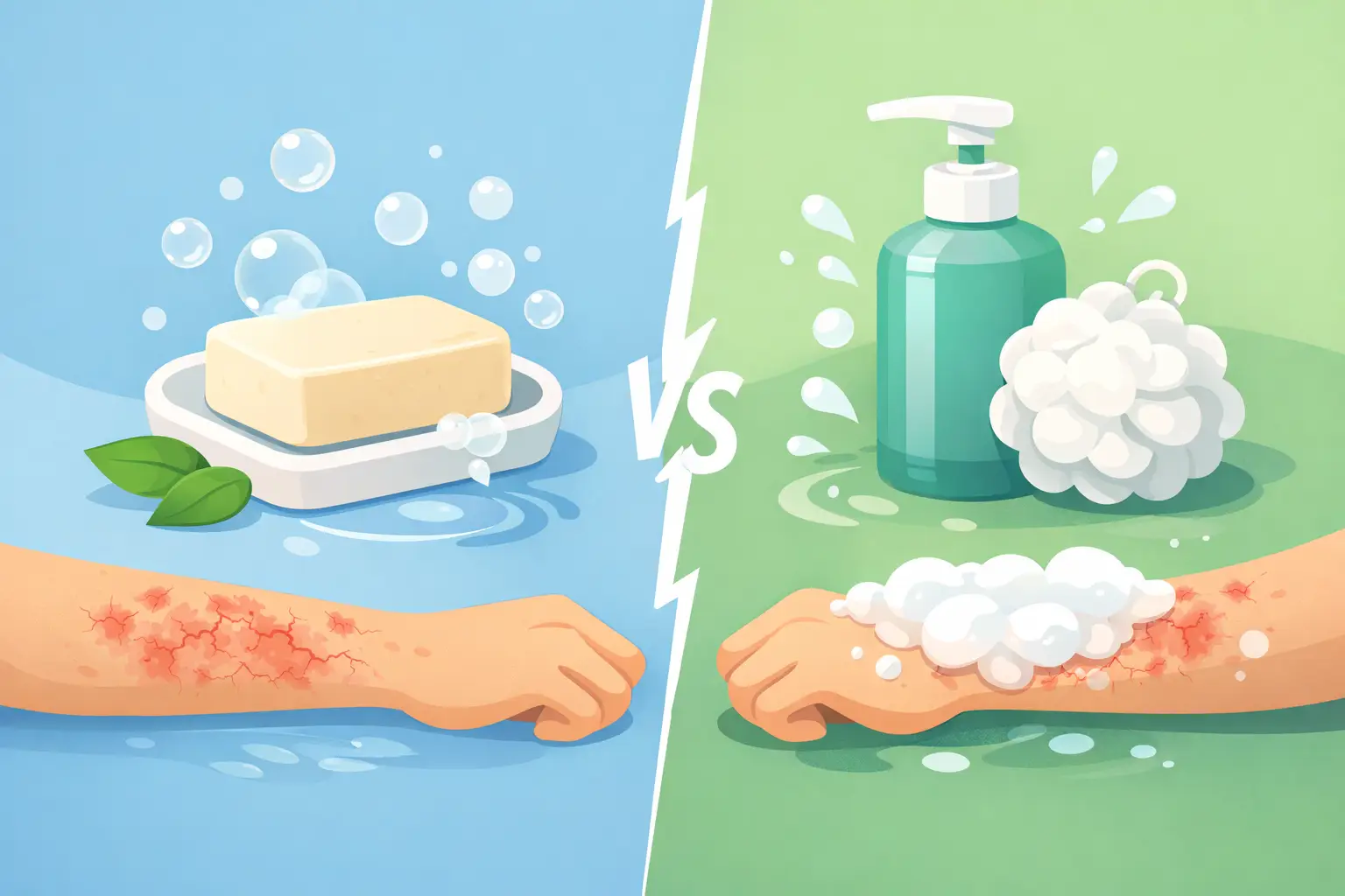 Bar Soap vs Body Wash for Eczema