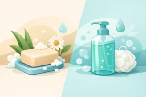 Bar Soap vs Shower Gel for Sensitive Skin