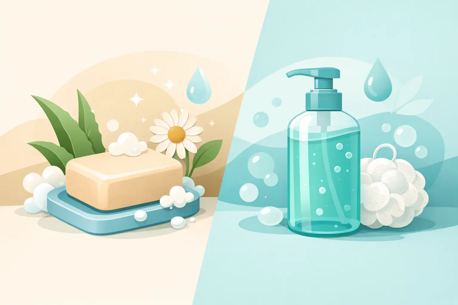 Bar Soap vs Shower Gel for Sensitive Skin