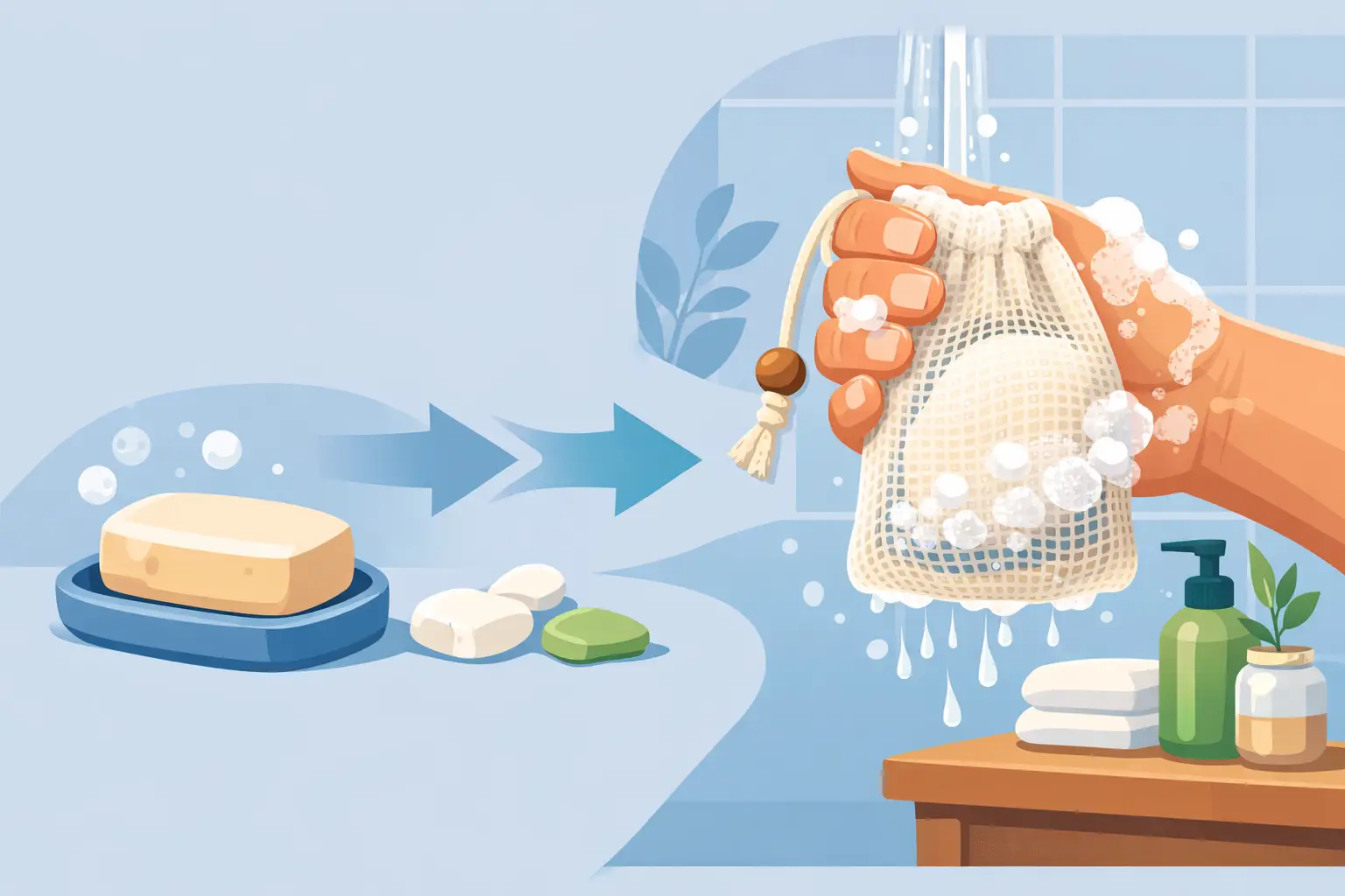 How to Use a Soap Saver Bag and Waste Less Soap